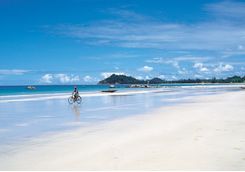 Cycling along Ngapali Beach