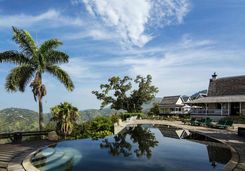 View from the pool at Strawberry Hill