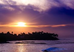 Sunset on a Jamaican beach