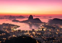 Rio pink sunset