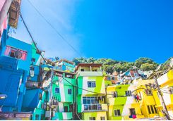 Colourful favelas