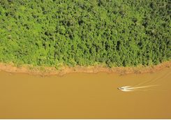 Aerial over Iguazu River