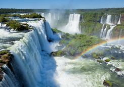 Rainbow over falls