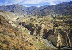 Aerial view of the Colca Canyon