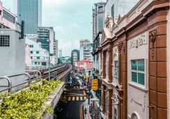 Train through the city