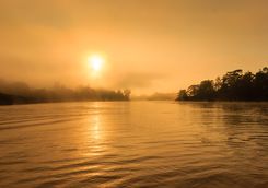 Sunset over a River