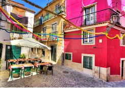 Colourful Lisbon Street