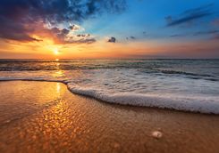 Beautiful sunset at Essaouria