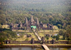 Aerial view of Angor Wat