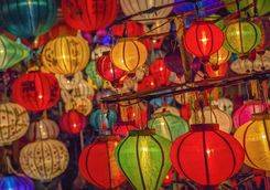 Night market lights