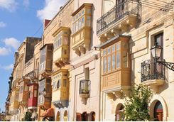 A sunny street in Valletta