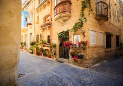 a pretty street in Mdina