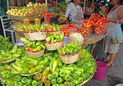 A local vegetable market