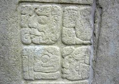 a mayan stone carving