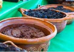 mole paste in a market