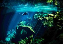 diving in a cenote