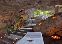 the underground spa at hacienda temazon