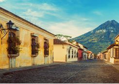 Cobblestone street in Antigua Guatemala