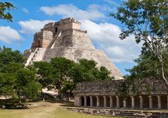 A large mayan pyramid