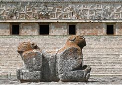 maya statue at Uxmal