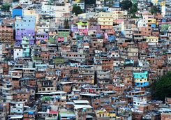 View over favela in Rio