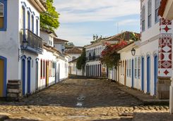 Colourful streets in Paraty