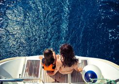 Kids on a boat