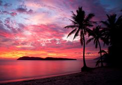 Beach at sunset