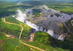 Aerial view of Victoria Falls, Zambia