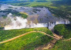 Aerial View of Victoria Falls