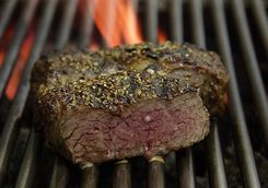 steak on a grill