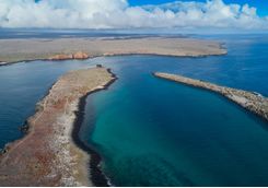 an aerial view of Isabela Island
