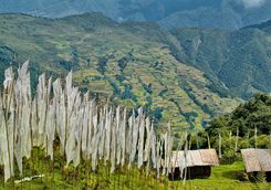 Bhutan mountain village