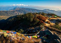 Kangchenjunga mountain range view