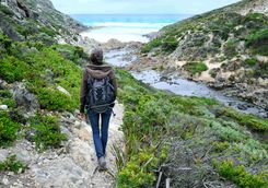 Woman hiking on Kangaroo Island