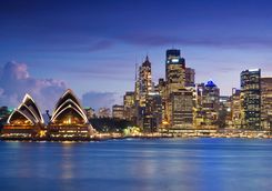 Sydne skyline at night
