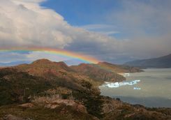 Rainbow above a Glacier
