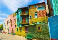 colourful houses in La Boca district