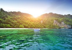 Boat around Phi Phi Islands