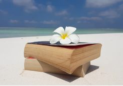 reading on the beach