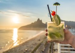Drinking by a Sunset