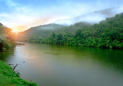 Rainy hills beyond the River Kwai