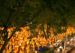 Chiang Mai outdoor market at night