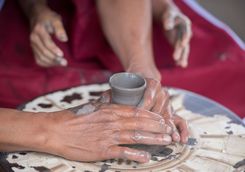 Making pottery
