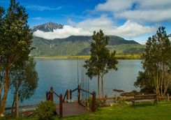 Chilean Lake and fishing rods