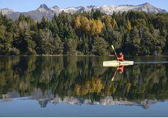 Kayaking on a Chilean lake