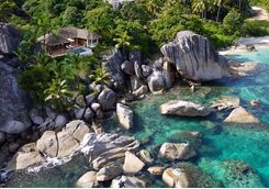 Exterior aerial of Six Senses Zil Payson