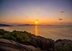 Sunset from the top of a hill