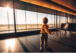 Boy in the airport