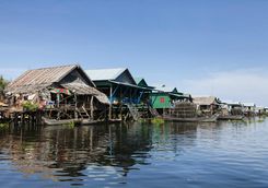 Floating village in Tonle Sap